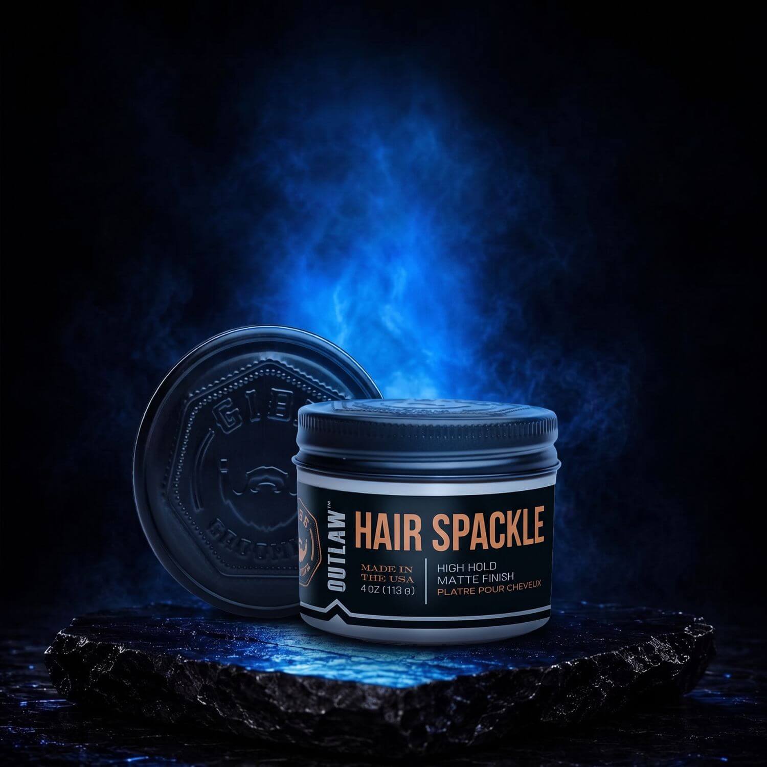 GIBS Outlaw Hair Spackle - Strong Hold Styling Clay for Men (4oz)