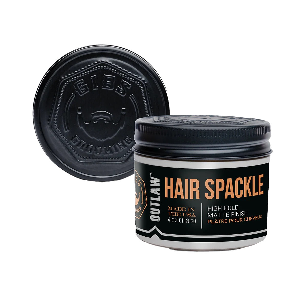 GIBS Outlaw Hair Spackle - Strong Hold Styling Clay for Men (4oz)